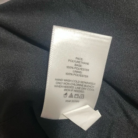 Express Faux Leather Mini Skater Skirt – Drawstring Waist, Side Pockets - Picture 6 of 9